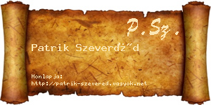 Patrik Szeveréd névjegykártya